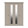 One Call Furniture Devon - Tall Four Door Robe with Two Mirrors (Soft Close)