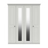 One Call Furniture Devon - Tall Four Door Robe with Two Mirrors (Soft Close)