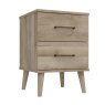 One Call Furniture Dorset - Two Drawer Bedside Chest (Soft Close)