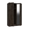 One Call Furniture Dorset - Three Door Bifold Wardrobe with Mirror (Soft Close)