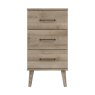 One Call Furniture Dorset - Three Drawer Bedside Chest (Soft Close)