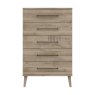 One Call Furniture Dorset - Five Drawer Bedroom Chest (Soft Close)