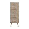 One Call Furniture Dorset - Five Drawer Tallboy Bedroom Chest (Soft Close)