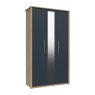 One Call Furniture Exeter - Tall Three Door Wardrobe with Mirror (Soft Close)