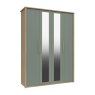 One Call Furniture Exeter - Tall Four Door Wardrobe with Two Mirrors (Soft Close)