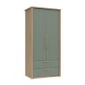 One Call Furniture Exeter - Two Door Wardrobe with Drawers (Soft Close)