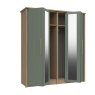 One Call Furniture Exeter - Four Door Bifold Wardrobe with Two Mirrors (Soft Close)