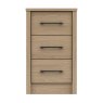 One Call Furniture Newquay - Three Drawer Bedside Chest (Soft Close)