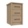 One Call Furniture Newquay - Three Drawer Bedside Chest (Soft Close)