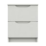 One Call Furniture Paignton - Two Drawer Bedside Chest (Soft Close)