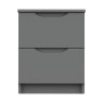 One Call Furniture Paignton - Two Drawer Bedside Chest (Soft Close)