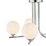 Dar Lighting Dar - Cradle 5 Light Semi Flush Polished Chrome Opal Glass