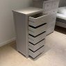 Classic Furniture Hartford Bedroom - Painted 5 Drawer Narrow Chest (Grey)