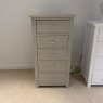 Classic Furniture Hartford Bedroom - Painted 5 Drawer Narrow Chest (Grey)