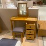 Classic Furniture Bridgend Bedroom - Dressing Table,Mirror and Stool (Oak)