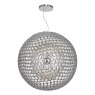 Dar Lighting Dar - Serafina 6 Light Pendant Brushed Chrome Large