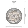 Dar Lighting Dar - Serafina 6 Light Pendant Brushed Chrome Large