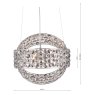 Dar Lighting Dar - Sewanee 3 Light Pendant Smoked Crystal Polished Chrome