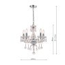 Laura Ashley Laura Ashley - Harriet 5 Light Crystal Polished Chrome Chandelier