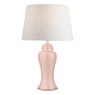 Laura Ashley Laura Ashley - Regina Small Table Lamp Pink Blush Polished Chrome Base Only