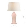 Laura Ashley Laura Ashley - Regina Small Table Lamp Pink Blush Polished Chrome Base Only