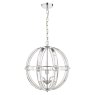 Laura Ashley Laura Ashley - Aidan 5lt Pendant Glass Polished Chrome