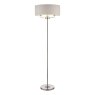 Laura Ashley Laura Ashley - Sorrento 3lt Floor Lamp Brushed Chrome With Natural Shade