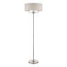 Laura Ashley Laura Ashley - Sorrento 3lt Floor Lamp Brushed Chrome With Natural Shade