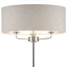 Laura Ashley Laura Ashley - Sorrento 3lt Floor Lamp Brushed Chrome With Natural Shade