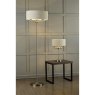 Laura Ashley Laura Ashley - Sorrento 3lt Floor Lamp Brushed Chrome With Natural Shade