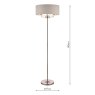 Laura Ashley Laura Ashley - Sorrento 3lt Floor Lamp Brushed Chrome With Natural Shade