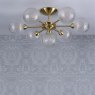 Laura Ashley Laura Ashley - Atherton 7lt Semi Flush Satin Brass Glass