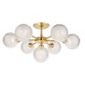 Laura Ashley Laura Ashley - Atherton 7lt Semi Flush Satin Brass Glass