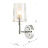 Laura Ashley Laura Ashley - Blake Bathroom Wall Light Crystal Polished Chrome IP44