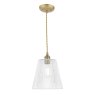 Laura Ashley Laura Ashley - Callaghan Pendant (Antique Brass Ribbed Glass)