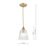 Laura Ashley Laura Ashley - Callaghan Pendant (Antique Brass Ribbed Glass)