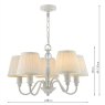 Laura Ashley Laura Ashley - Ellis 5lt Pendant Grey With Shades