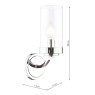 Laura Ashley Laura Ashley Joseph Wall Light Polished Chrome Glass