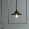 Laura Ashley Laura Ashley - Pippa Pendant Aged Brass Smoked Glass