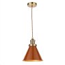 Laura Ashley Laura Ashley - Rufus Pendant Antique Brass & Orange