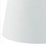 Dar Lighting Dar - Cezanne White Faux Silk Tapered Drum Shade (45cm)