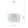 Dar Lighting Dar - Phillipa 3 Light Pendant (White Ceramic)