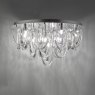 Dar Lighting Dar - Roxanne Small 7 Light Flush Polished Chrome Crystal