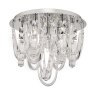 Dar Lighting Dar - Roxanne Small 7 Light Flush Polished Chrome Crystal