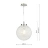 Dar Lighting Dar - Avari Pendant Satin Nickel Frosted Glass