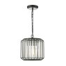 Dar Lighting Dar - Naeva 3 Light Pendant (Satin Black Crystal)