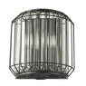 Dar Lighting Dar - Naeva 2 Light Wall Light (Matt Black Glass)