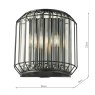 Dar Lighting Dar - Naeva 2 Light Wall Light (Matt Black Glass)