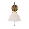 Dar Lighting Dar - Hadano Wall Light Natural Brass Ceramic Domed Shade