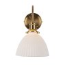 Dar Lighting Dar - Hadano Wall Light Natural Brass Ceramic Domed Shade